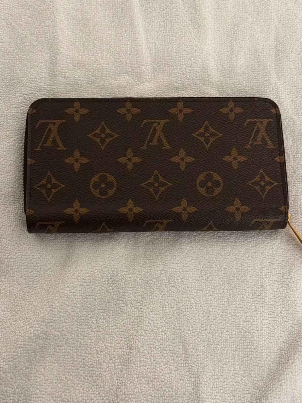 Louis Vuitton Monogram Canvas Zip Wallet in Brown and Tan